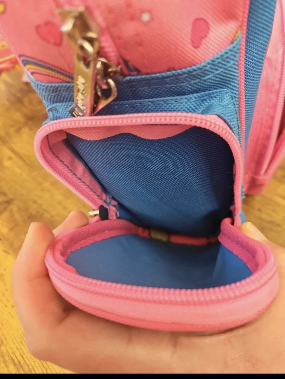 Little Kid Rainbow Cloud Backpack - Blue & Pink